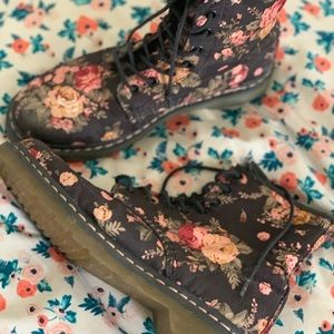 Floral Print Doc Martens